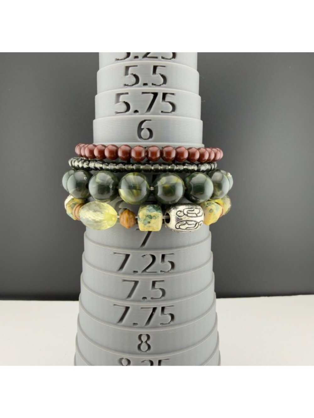 Boho Bracelet Lot Silver Tone Cuff Rhinestone Stretch Mixed Metals Stackable - Picture 16 of 16